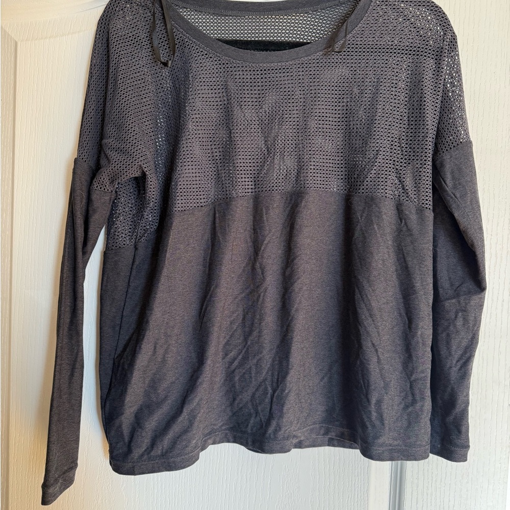 Lorna Jane Gray Mesh Long Sleeve Top